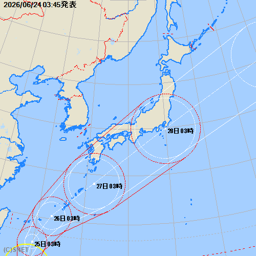 台風経路図:拡大図へ