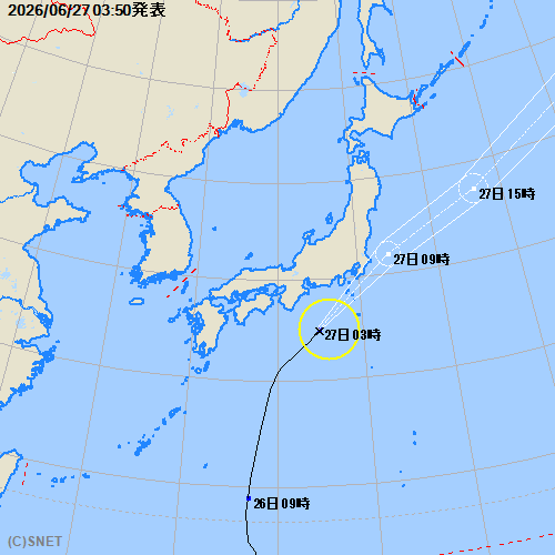 台風経路図：拡大図へ