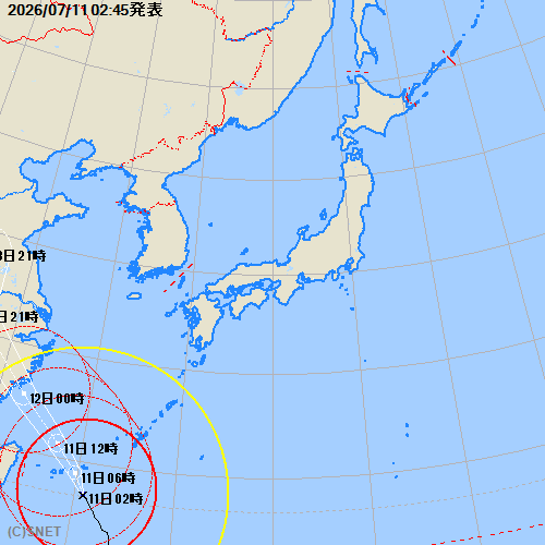 台風経路図:拡大図へ
