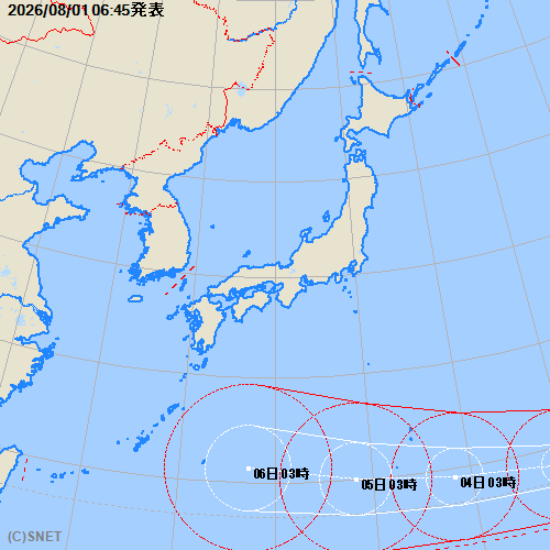 台風経路図：拡大図へ