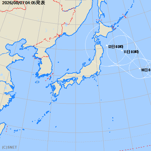 台風経路図:拡大図へ