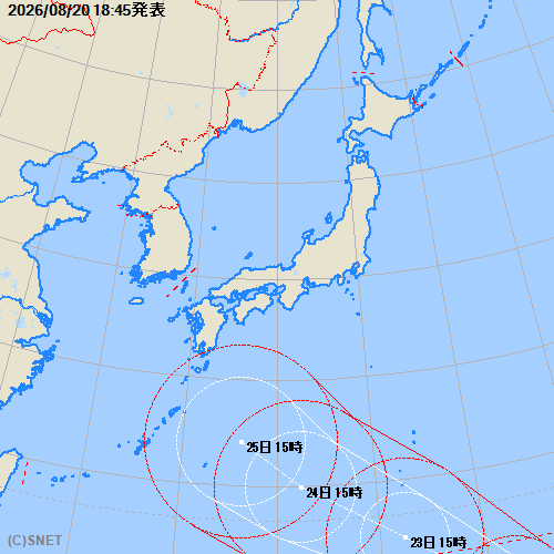 台風経路図:拡大図へ