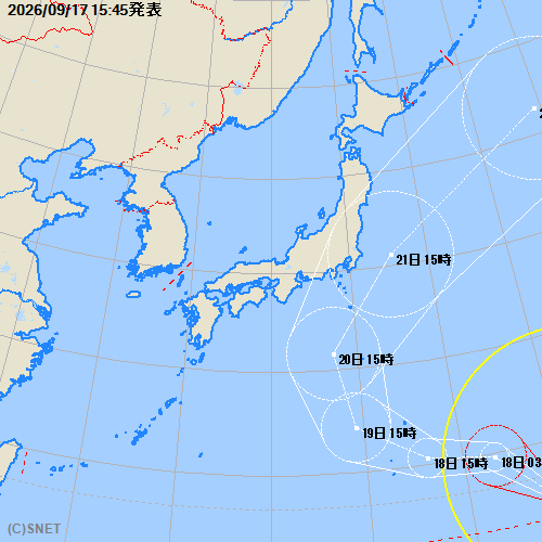 台風経路図:拡大図へ