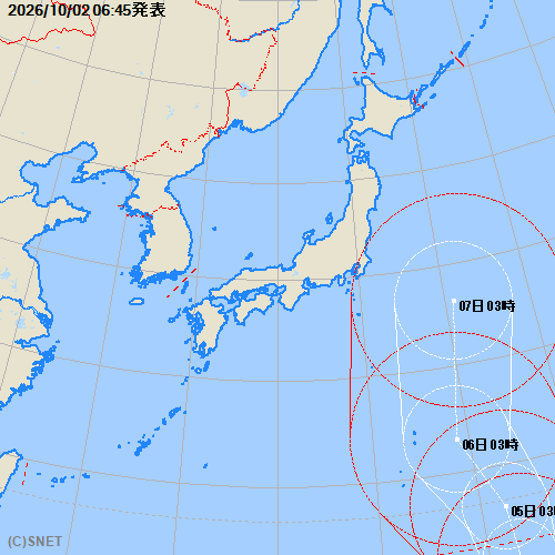 台風経路図:拡大図へ