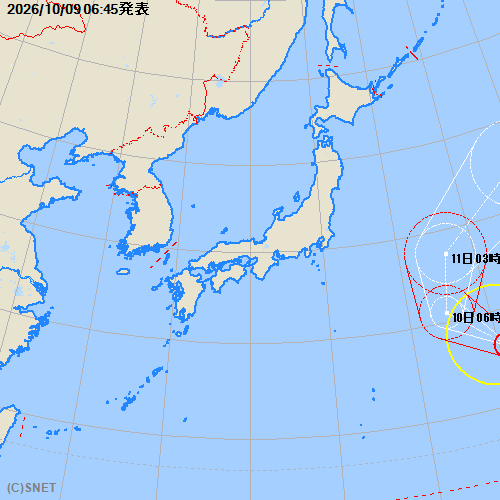 台風経路図:拡大図へ