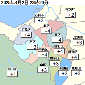 札幌圏の気温：拡大図へ